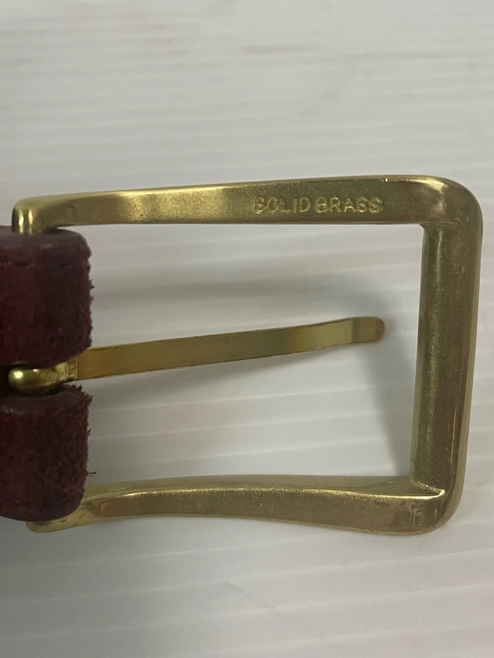 Jay Butler Maroon Suede Leather Belt Size 36